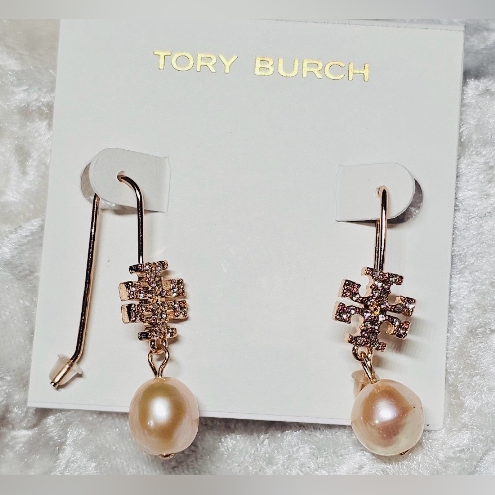 Toryburch Rosegold Drop Earrings Nwt